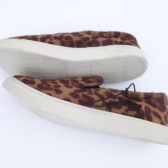 NEW Emergency Exit Cheetah Print Slip On Sneaker Shoes Size 8.5 Women Faux Fur - Picture 5 of 7
